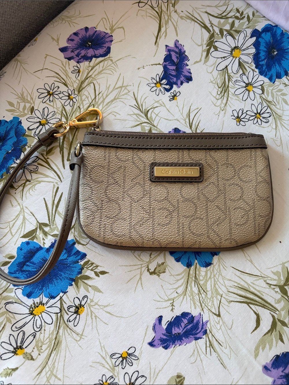 Calvin Klein Beige Wristlet